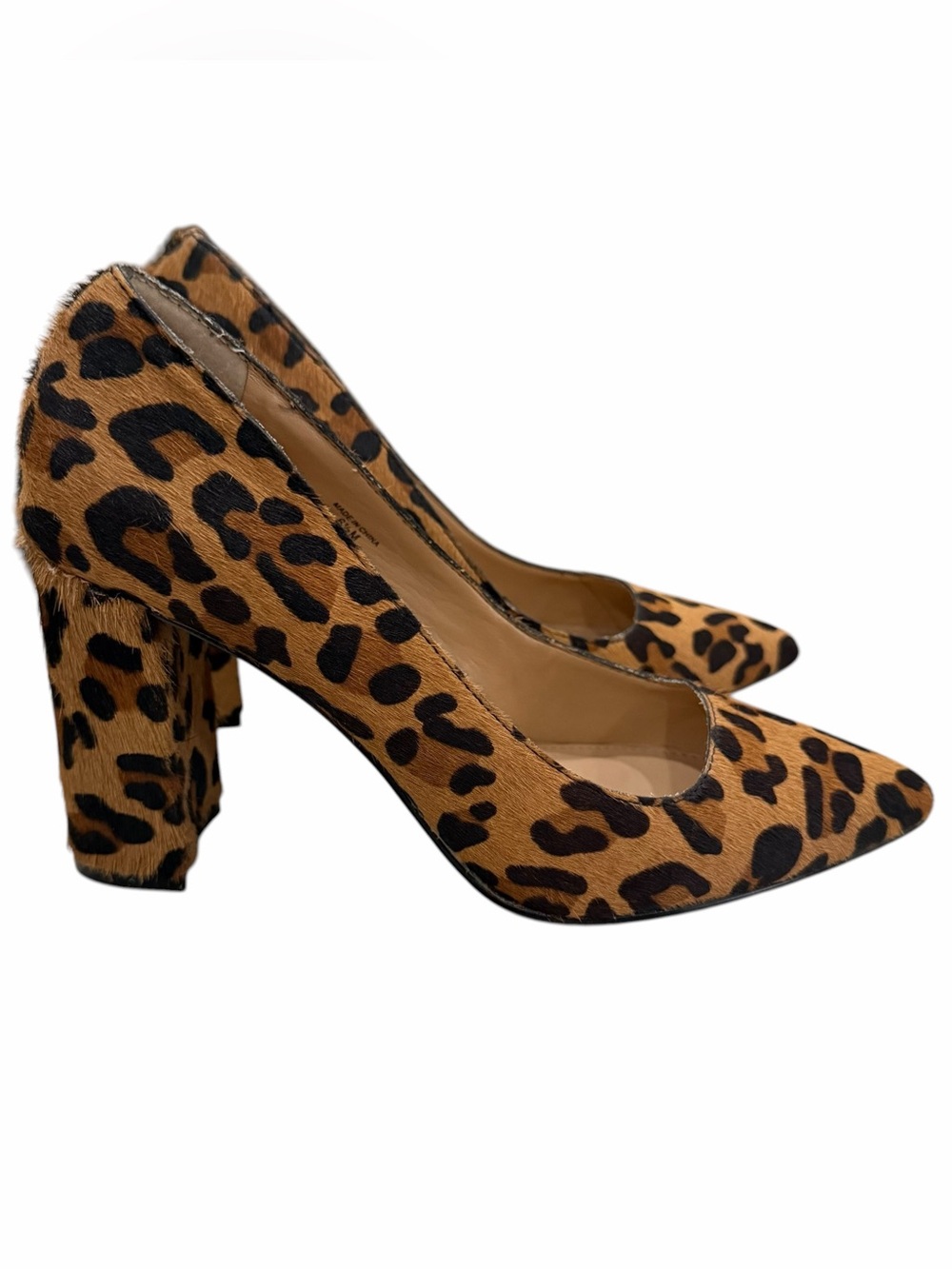 Banana Republic Women’s 6.5 Leopard Print Calf Hair Pointed Toe Pump Heels S5